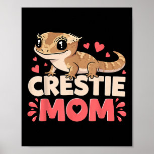 Poster Crestie Mamãe Crested Gecko Reptile Lover Mães Da
