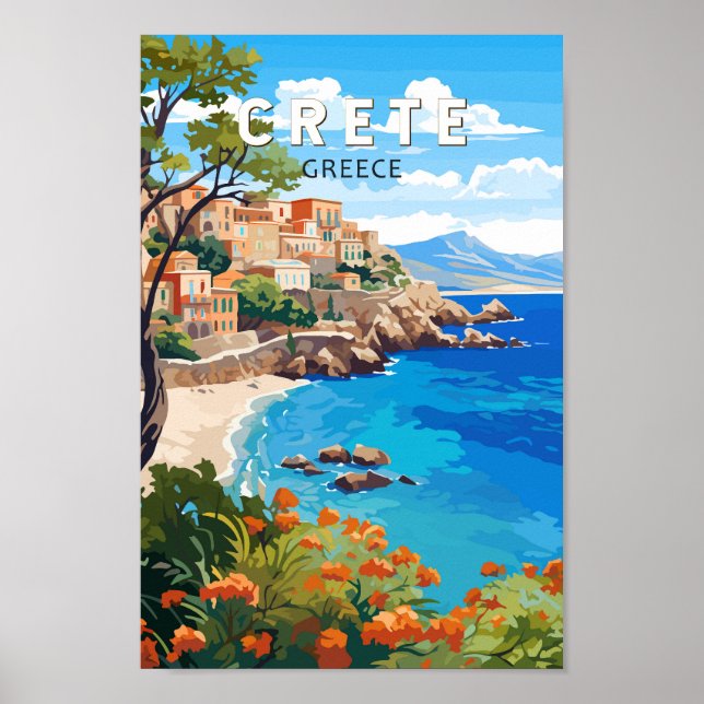 Poster Creta Grécia Art Vintage (Frente)