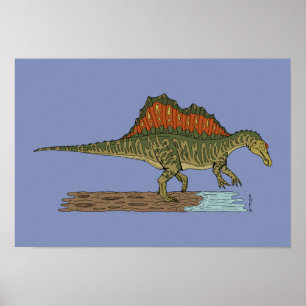 Poster Cretaceous Dinosaur Spinosaurus