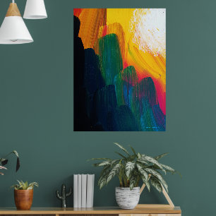 Poster Criação da Luz v 2 - pintura acrílica abstrato