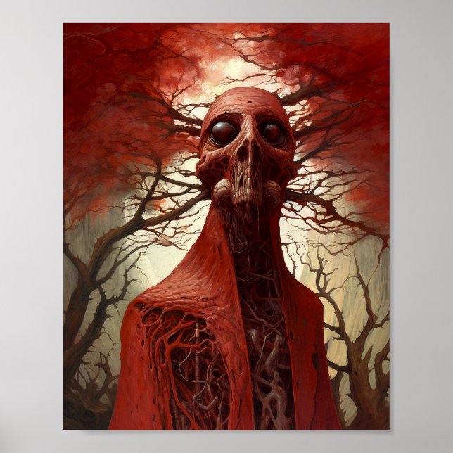 Poster Criação de alienígenas de Arte de Horror Sci-fi (Frente)