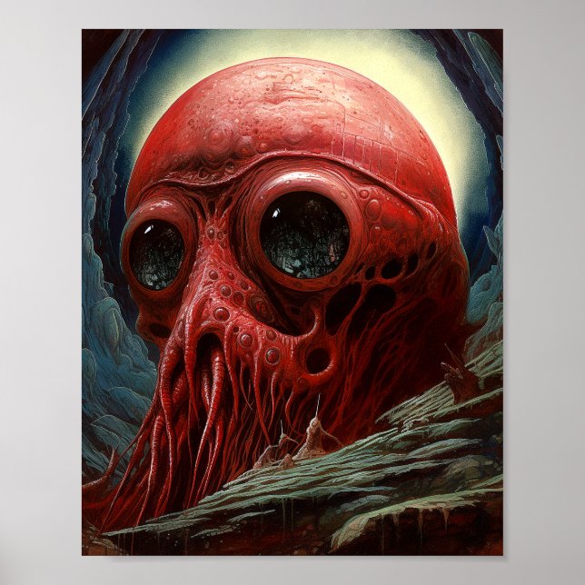 Poster Criação de alienígenas de Arte de Horror Sci-fi (Frente)