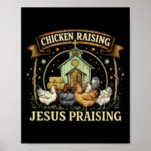 Poster Criação De Frangos E Fazenda Cristã De Louvor A Je