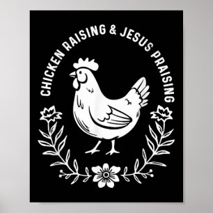 Poster Criação De Galinhas E Elogios De Jesus, Cristo De