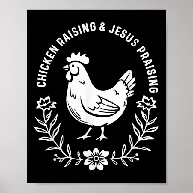 Poster Criação De Galinhas E Elogios De Jesus, Cristo De  (Frente)
