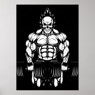 Poster Criação de Pormenores de Workout Gym - Motivação d