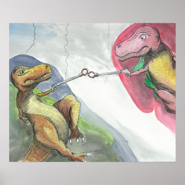 Póster "Criação de T-Rex" (Frente)
