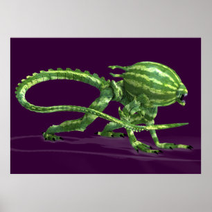 Poster Criação Galáctica de Melancia