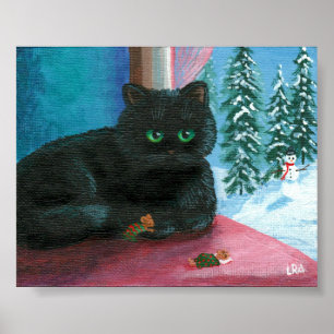 Póster Criações de Arte de Rato Negro de Natal