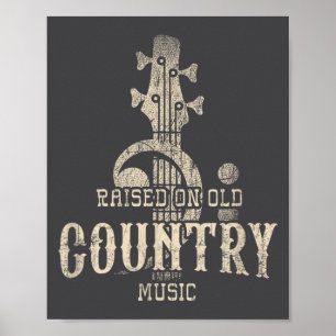 Poster Criado Na Música Country Antiga Anos 80 90 Vintage