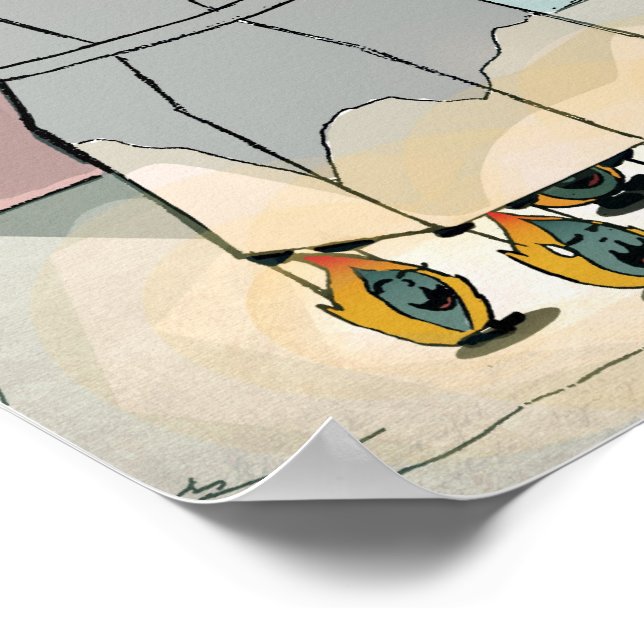 Póster Criador de café da Vintage (Borda)