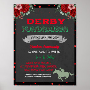 Poster Criador de fundos editável de Kentucky Derby