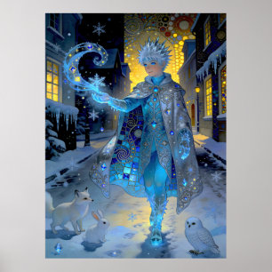 Poster Criador de Gelo de uma Rua ao Luar – Um Retrato de