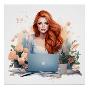 Póster Criador de Influenciadores de Mulheres Americanas