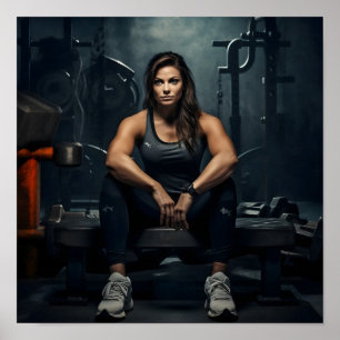 Poster Criador de Portos Feminino Descansado entre Conjun