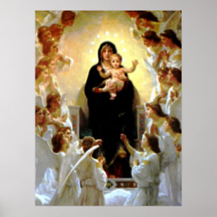 Poster Criança abençoada Jesus da Virgem Maria e da