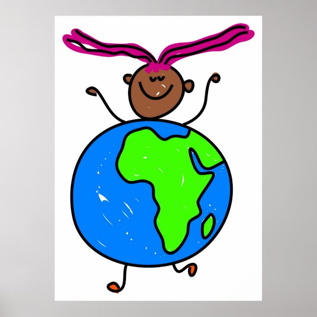 Poster Criança Africana (Frente)