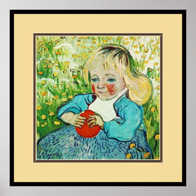 Poster Criança com Laranja, 1890. Vincent van Gogh (Frente)