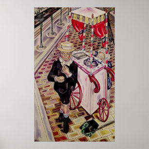 Póster Criança com Sorvete