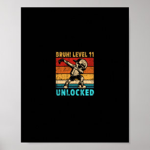 Poster Criança de 11 anos, Criança Boca Bruh 11 nível U