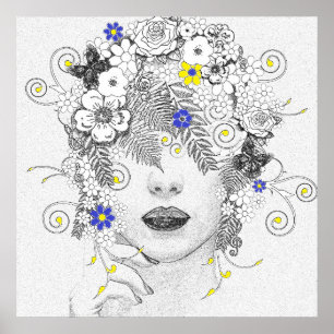 Póster Criança de flor