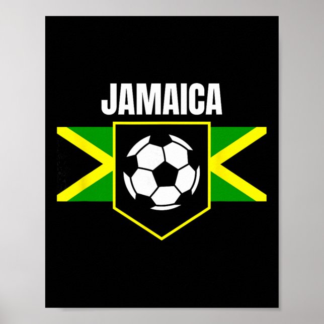 Poster Criança de futebol de Jamaica (Frente)