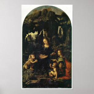 Póster Criança de Mary, de cristo e anjo por Leonardo da