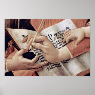 Poster Criança de Mary e de cristo e detalhe de Tondo de