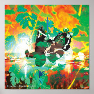 Poster Criança divina do ~ de Krishna