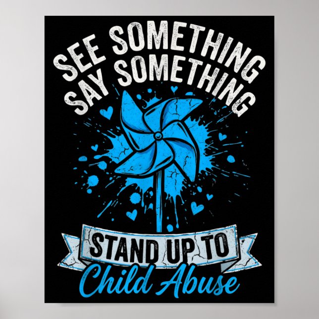 Poster Criança do Pinwheel do Veja Algo Diga Algo (Frente)