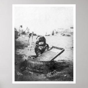 Póster Criança Eskimo Alaska 1905