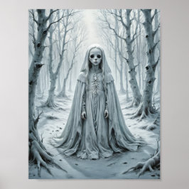 Poster Criança fantasma no inverno frio