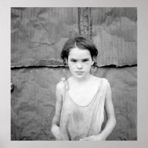 Póster Criança morando na favela de Oklahoma City - 1936