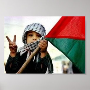 Póster Criança palestina para a paz