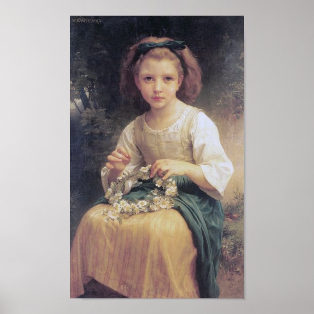 Poster Criança Travando uma Coroa, Bouguereau (Frente)