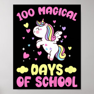 Poster Crianças 100º Dia De Meninas Escolares 100 Dias Má