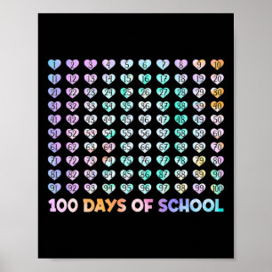 Poster Crianças 100 Dias De Coração Coração Colar Coraçõe