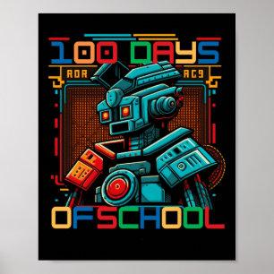 Poster Crianças: 100 dias de jogadora de jogador da escol