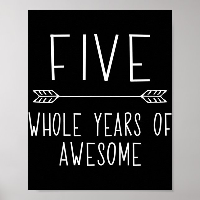 Poster Crianças, 5º Aniversário, Criança de 5 Anos (Frente)