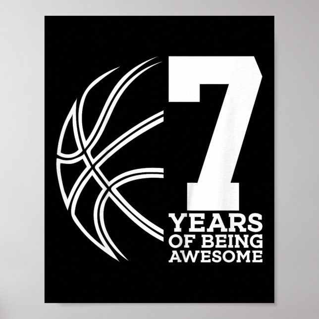 POSTER CRIANÇAS 7 ANOS DE SER INCRÍVEL 7 BASQUETEBOL (Frente)