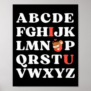 Poster Crianças Abc I Te Amo Crianças Dia de os namorados