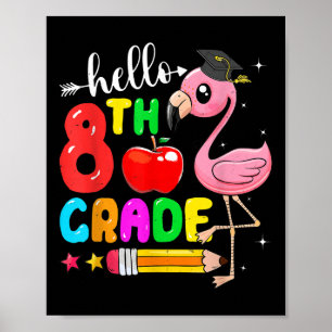 Poster Crianças Alô 8º Ano Flamingo De Volta À Escola Pri