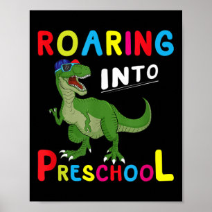 Poster Crianças - Andando Na Pré-Escola - Dinossauro T-re