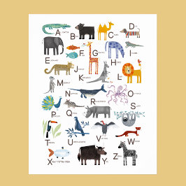 Poster Crianças Animal ABC Alfabet Art