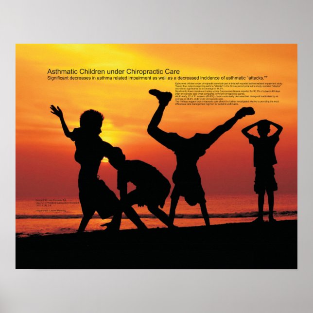 Poster Crianças asmáticas sob tratamento de quiroprática (Frente)