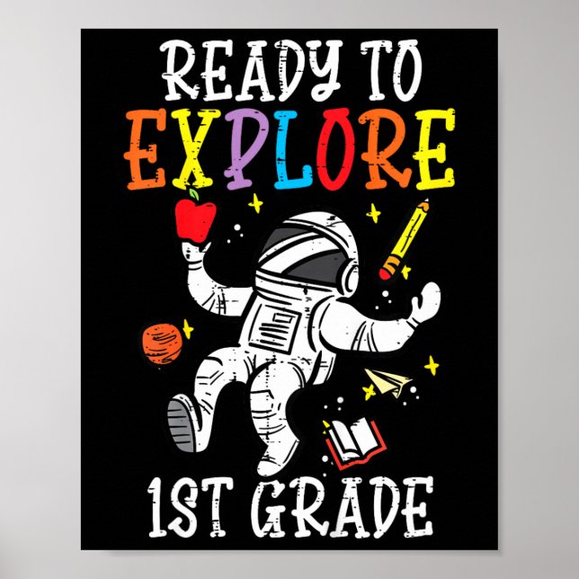 Poster Crianças Astronautas Prontas Para Explorar A Prime (Frente)