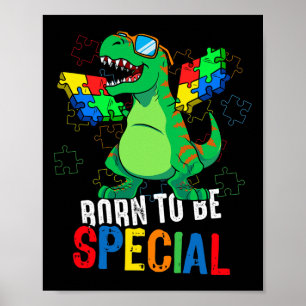 Poster Crianças Autismo Sensibilização Dino Toddler Menin