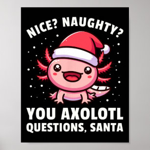 Poster Crianças Axolotl Meninos Meninas Perguntas Axolotl