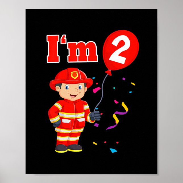 Poster Crianças Bombeiros Bombeiros Eu sou 2 segundo (Frente)
