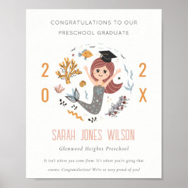 Poster Crianças Bonitas Submersas Graduação De Sereia